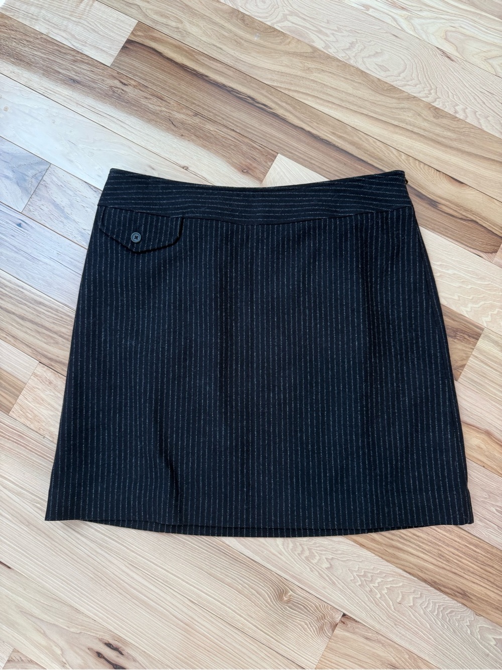 Banana Republic Black Pinstripe Mini Skirt